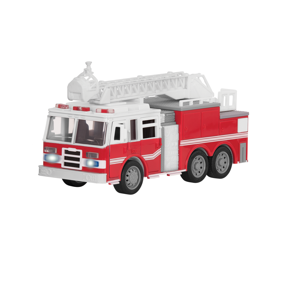 Toy emergency vehicle set.