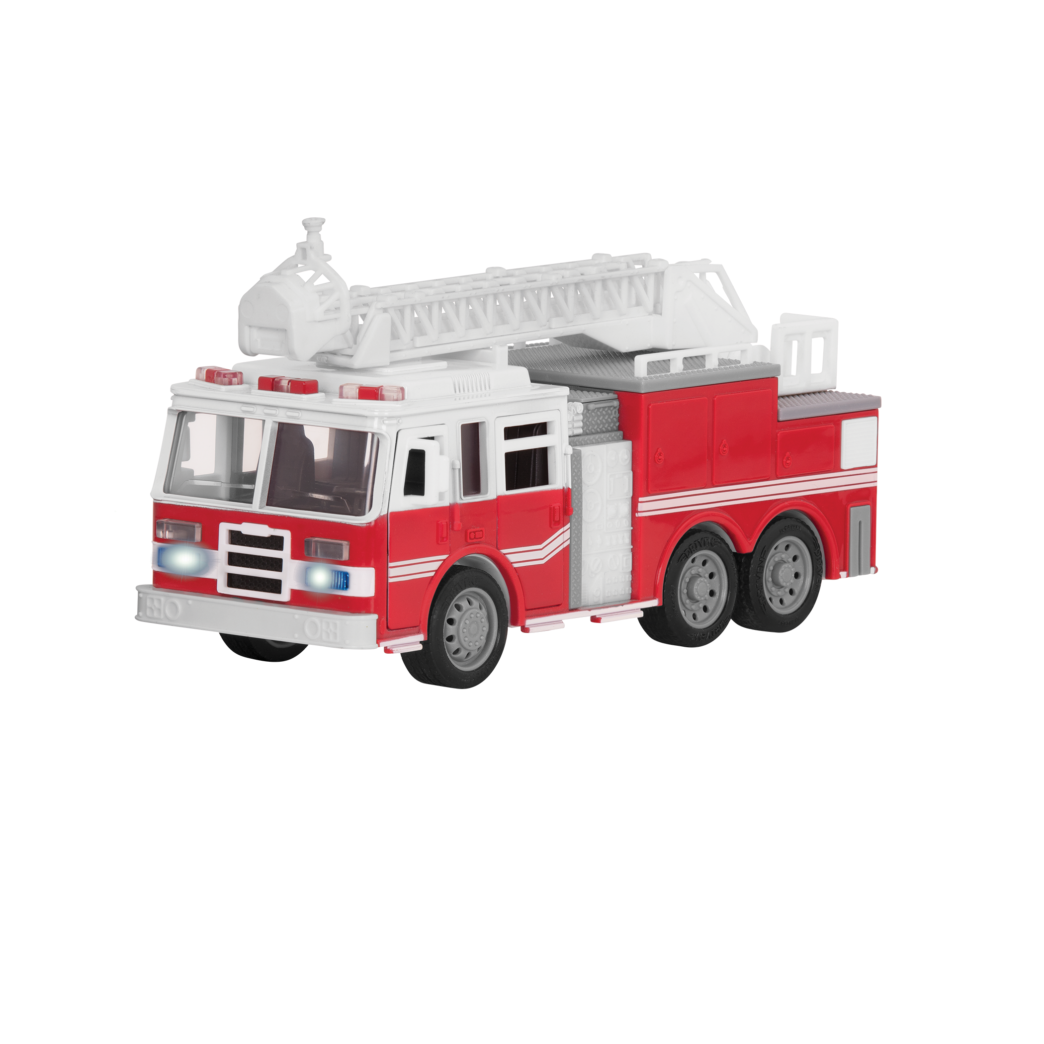 Toy emergency vehicle set.