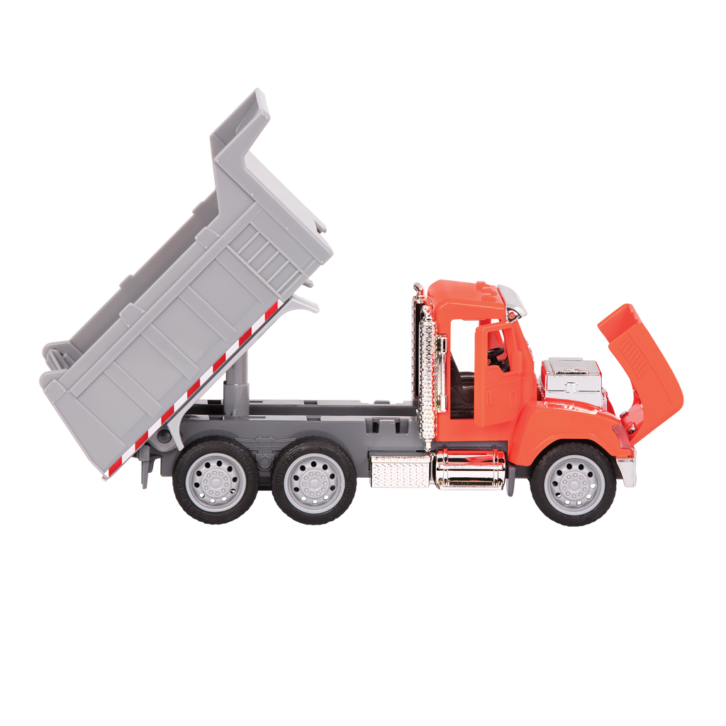 Small Micro Series Orange toy dump truck