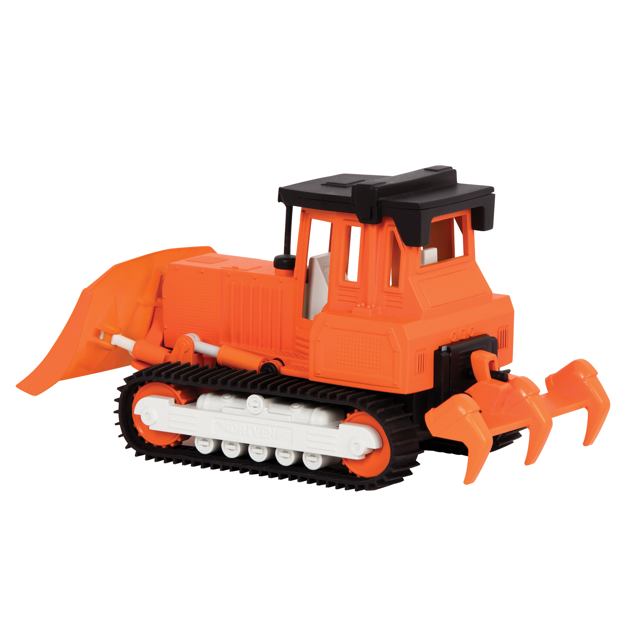 Small Micro Series Orange Toy Bulldozer