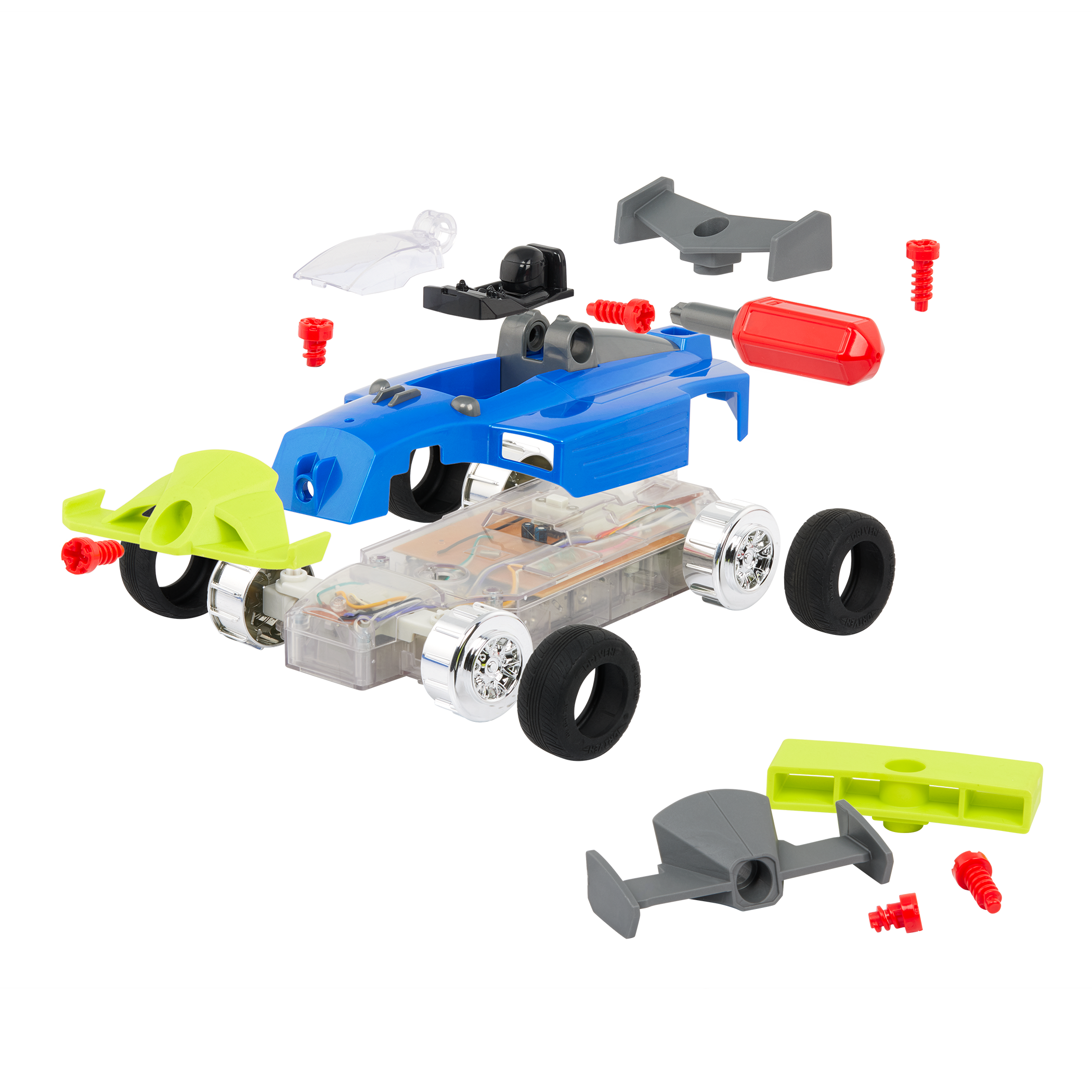 Take apart race car with tools