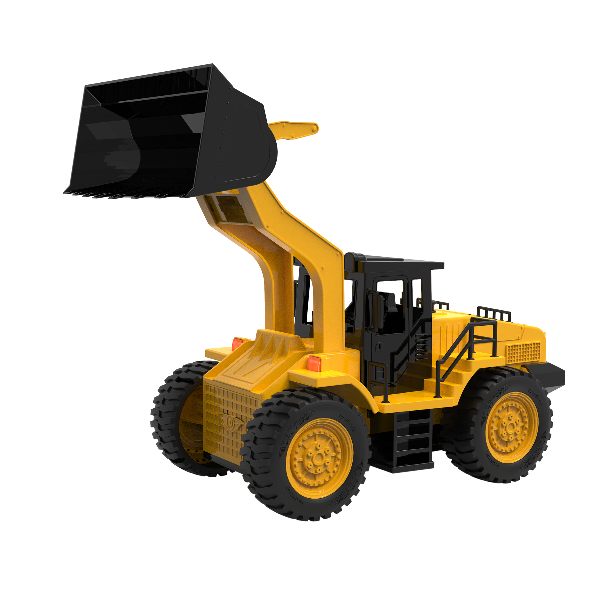 Yellow front end loader toy truck for kids construction toys