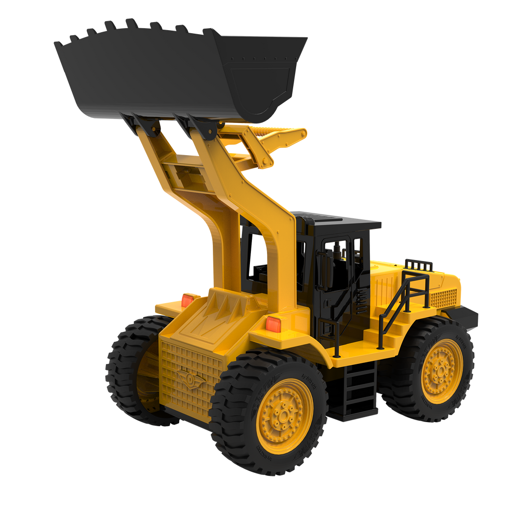 Yellow front end loader toy truck for kids construction toys