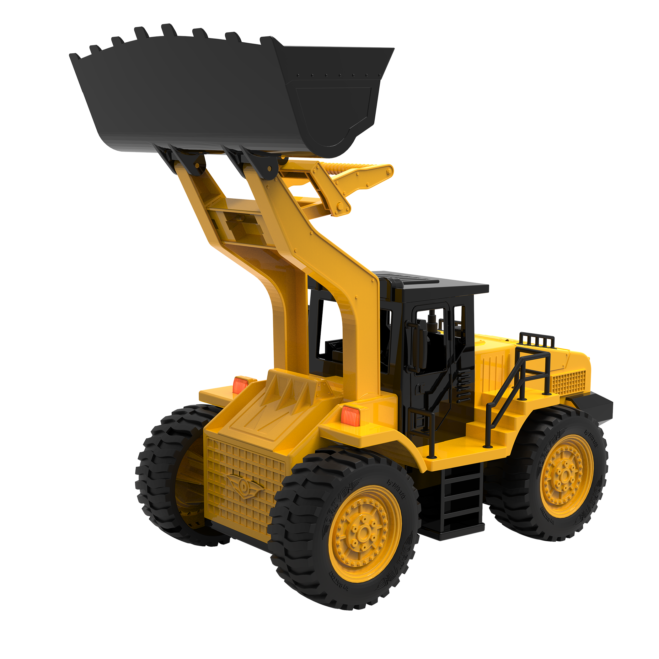 Yellow front end loader toy truck for kids construction toys