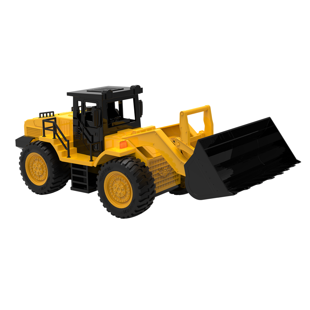 Yellow front end loader toy truck for kids construction toys