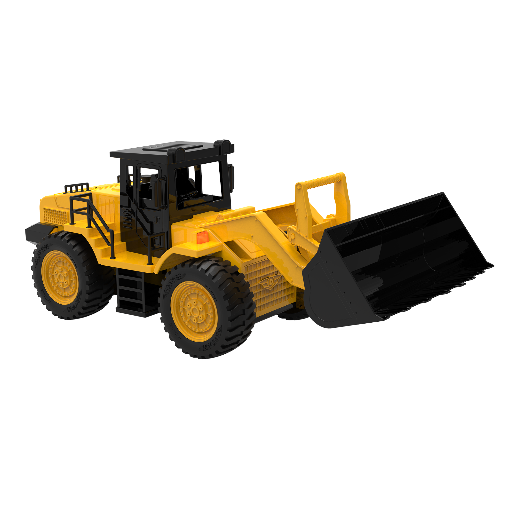 Yellow front end loader toy truck for kids construction toys