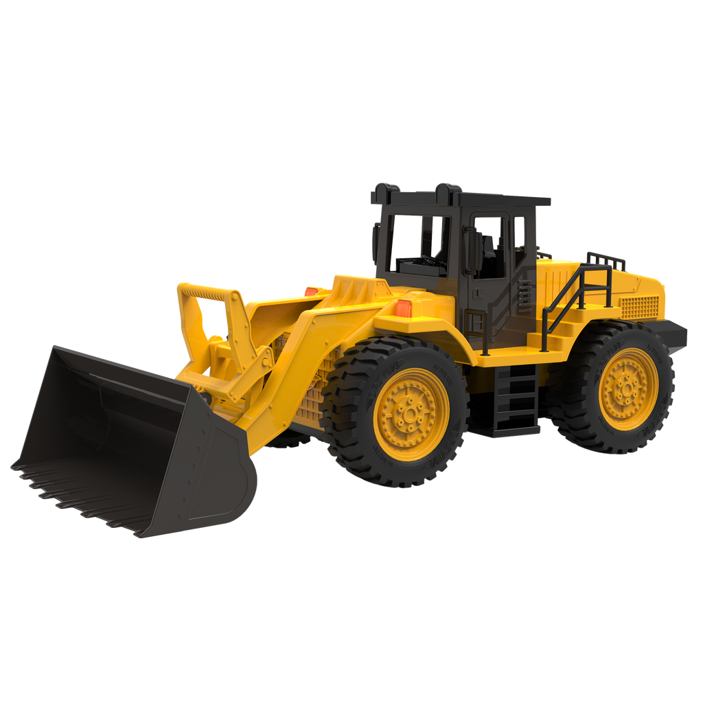 Yellow front end loader toy truck for kids construction toys
