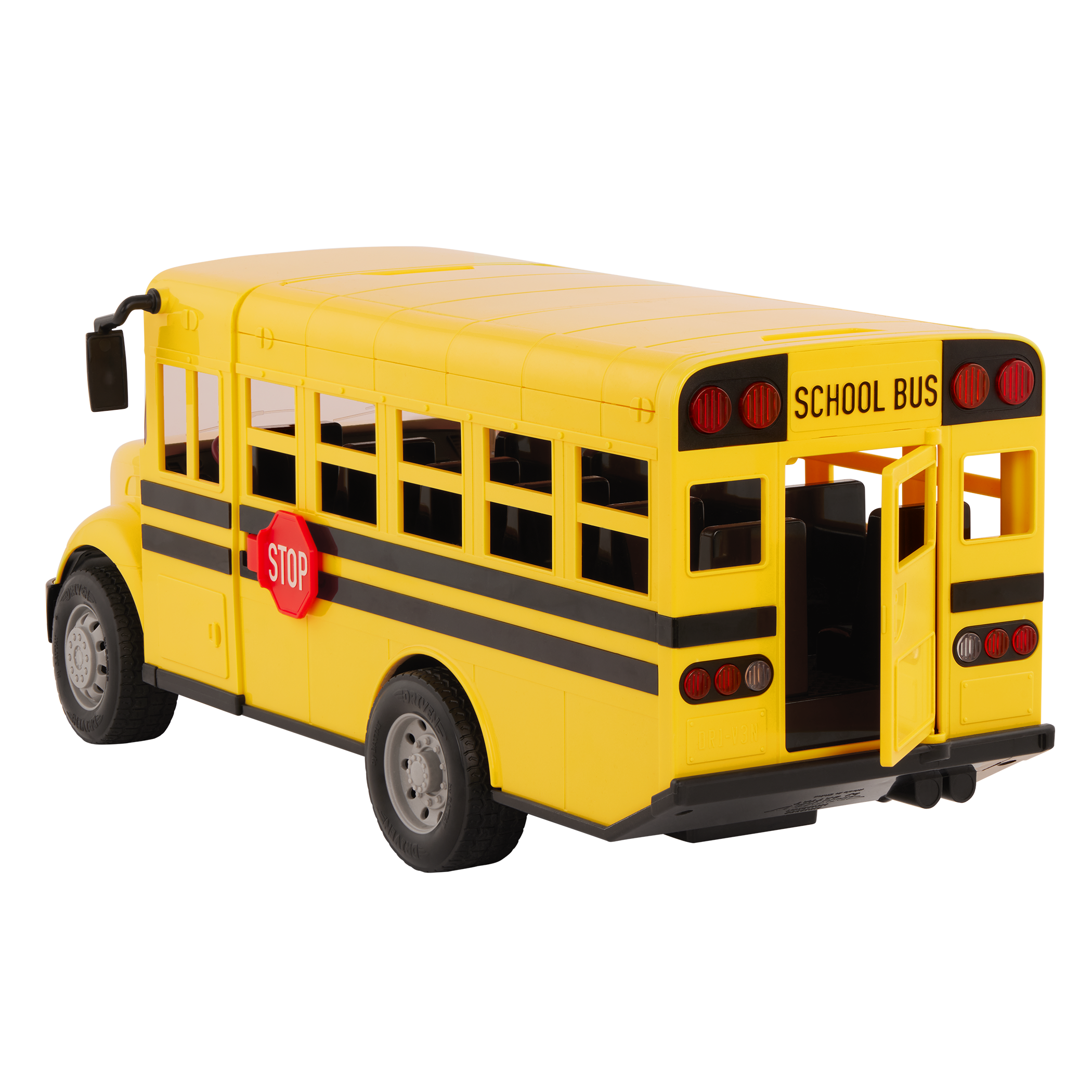 Large remote-control school bus.