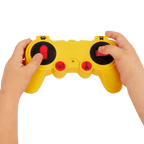 Large remote-control school bus.