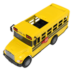 Large remote-control school bus.