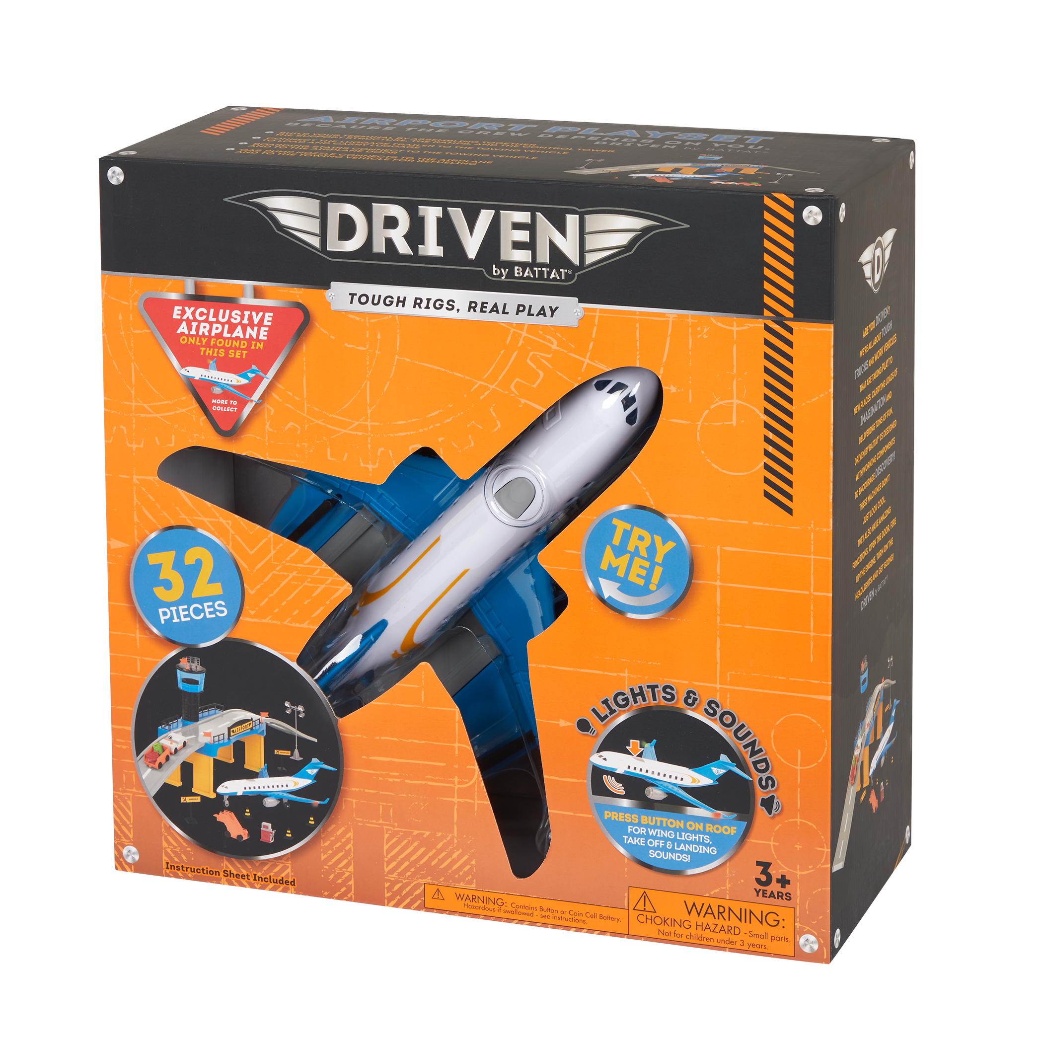 Micro Series Airport Playset Cars Tracks Road Signs