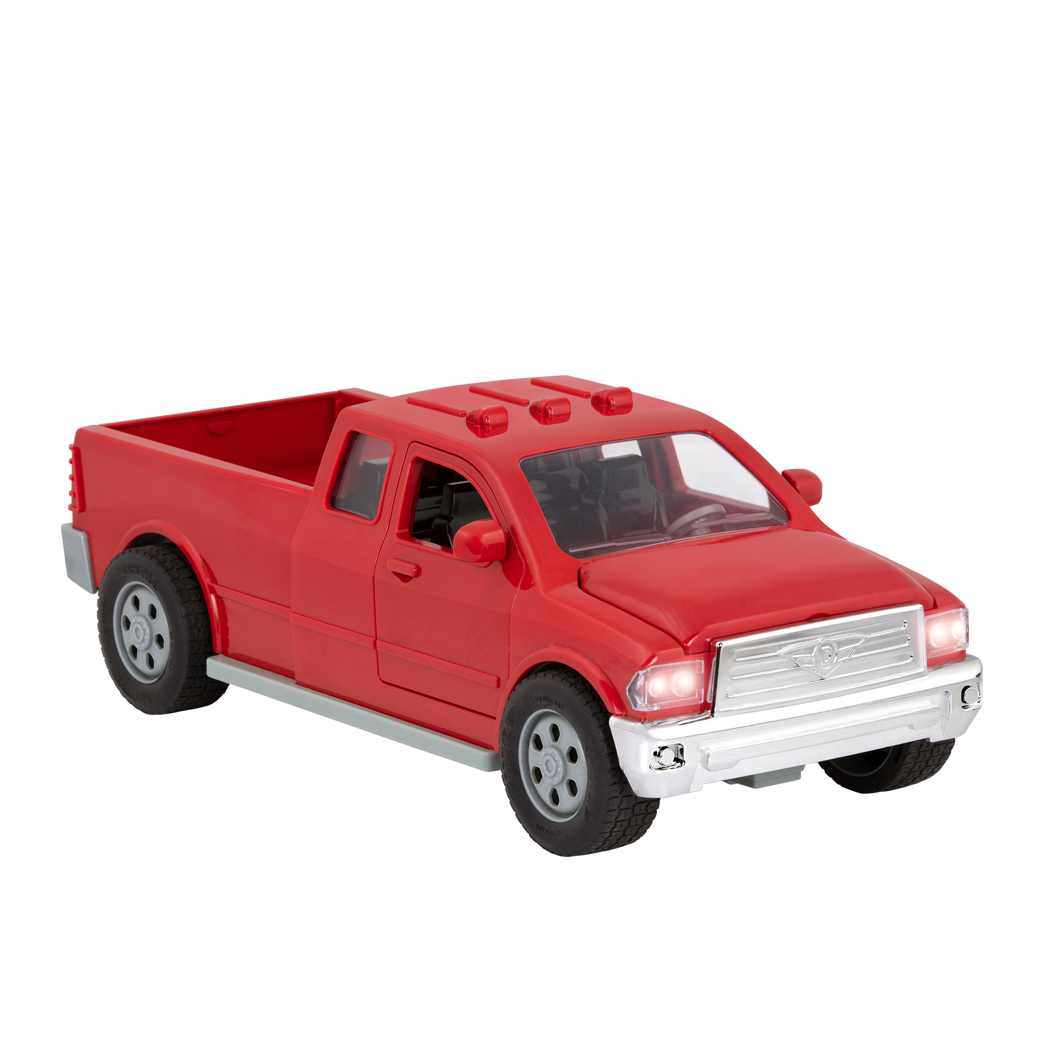 Midrange size red pick up truck