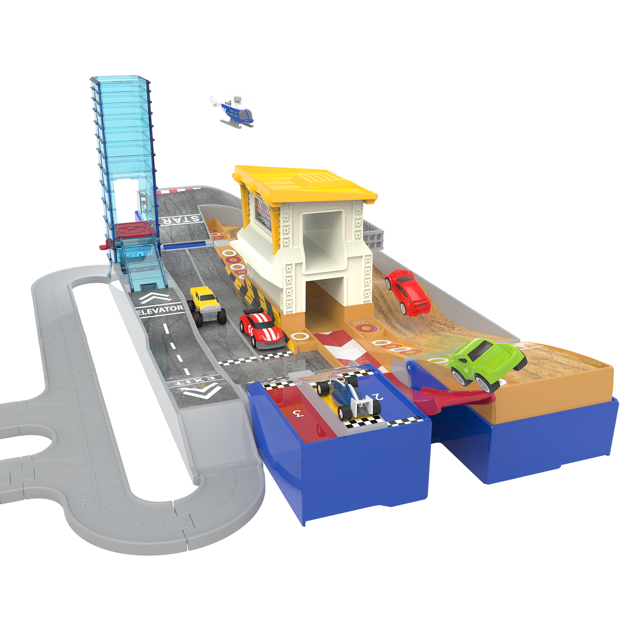 Driven Pocket 2 in 1 Race Track Fleet