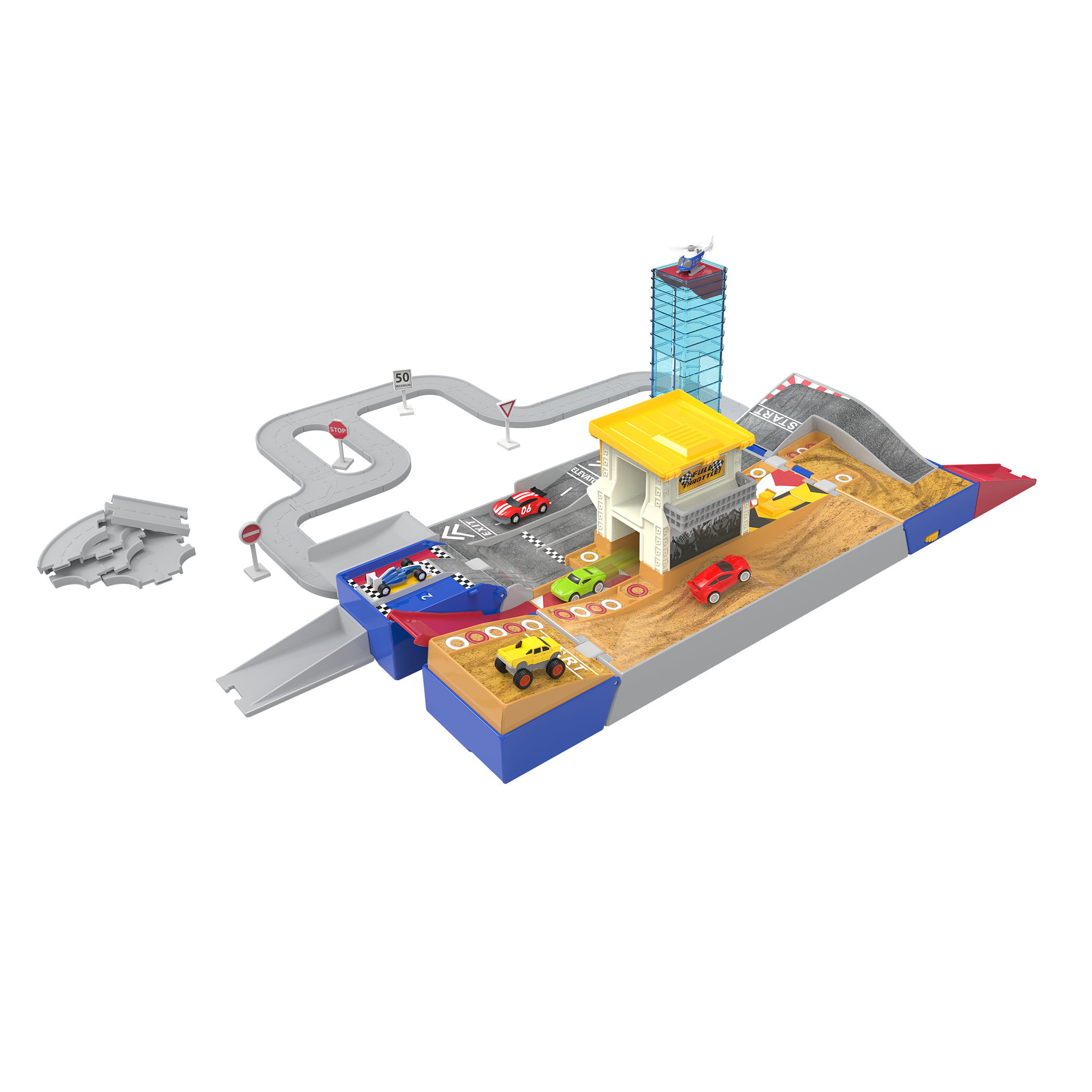 Driven Pocket 2 in 1 Race Track Fleet