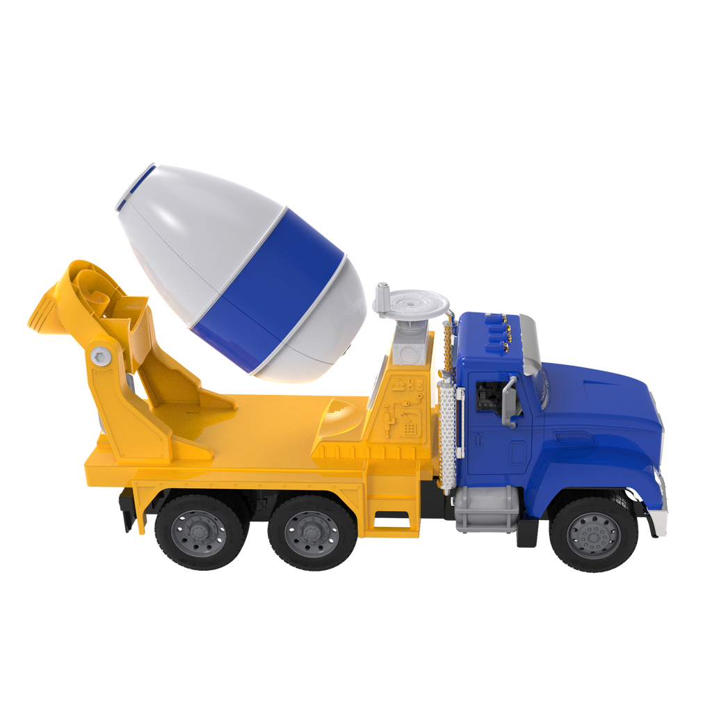 Large blue cement mixer truck toy