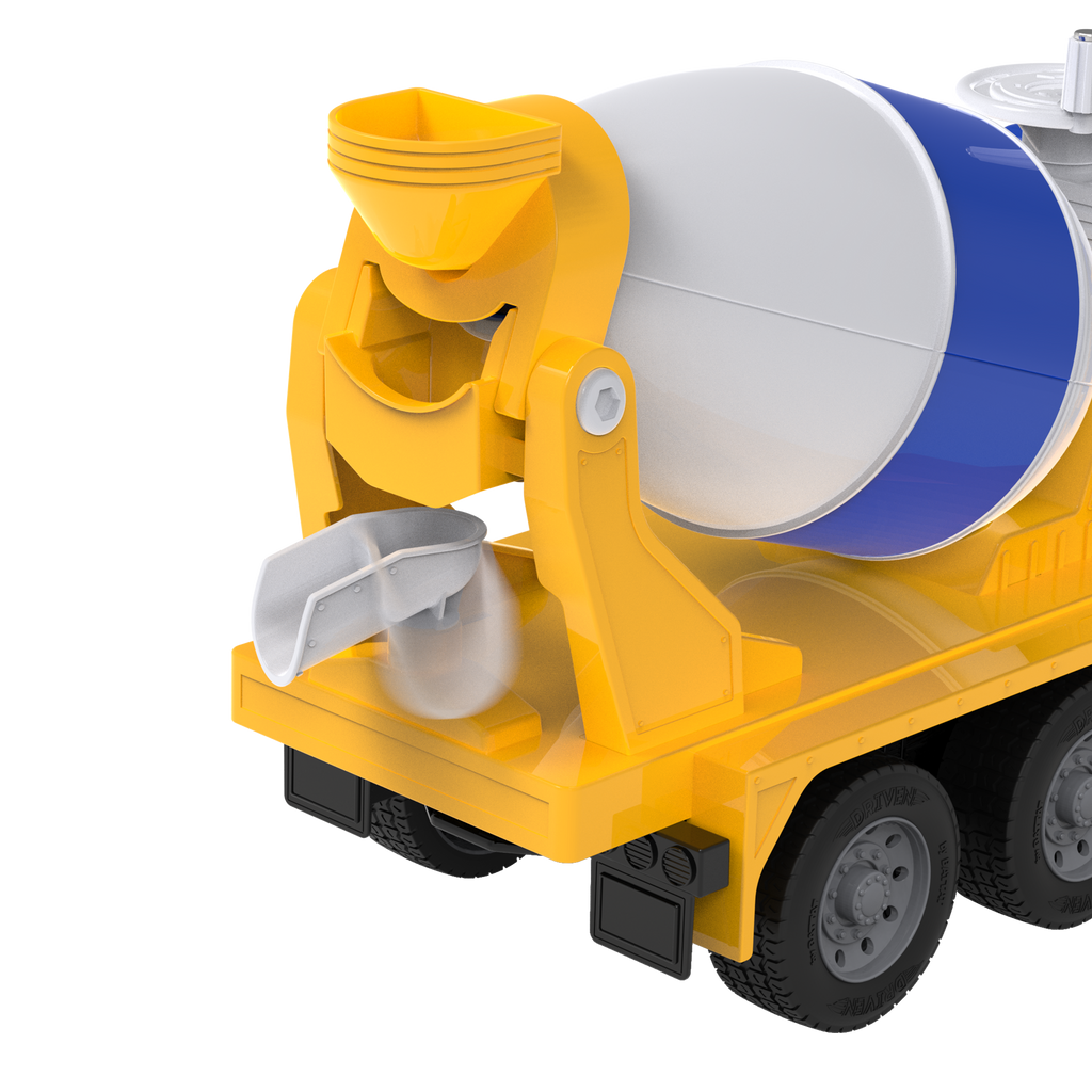 Large blue cement mixer truck toy