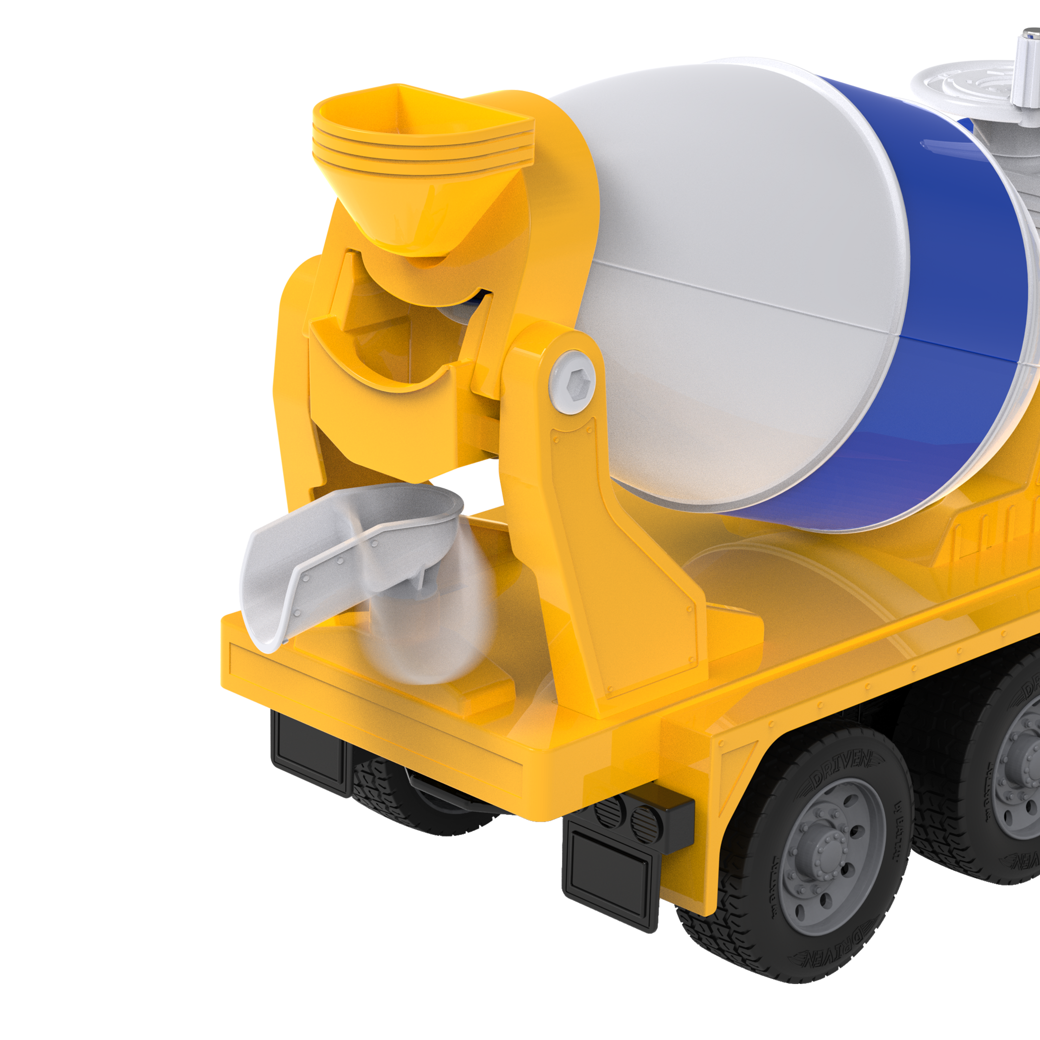 Large blue cement mixer truck toy