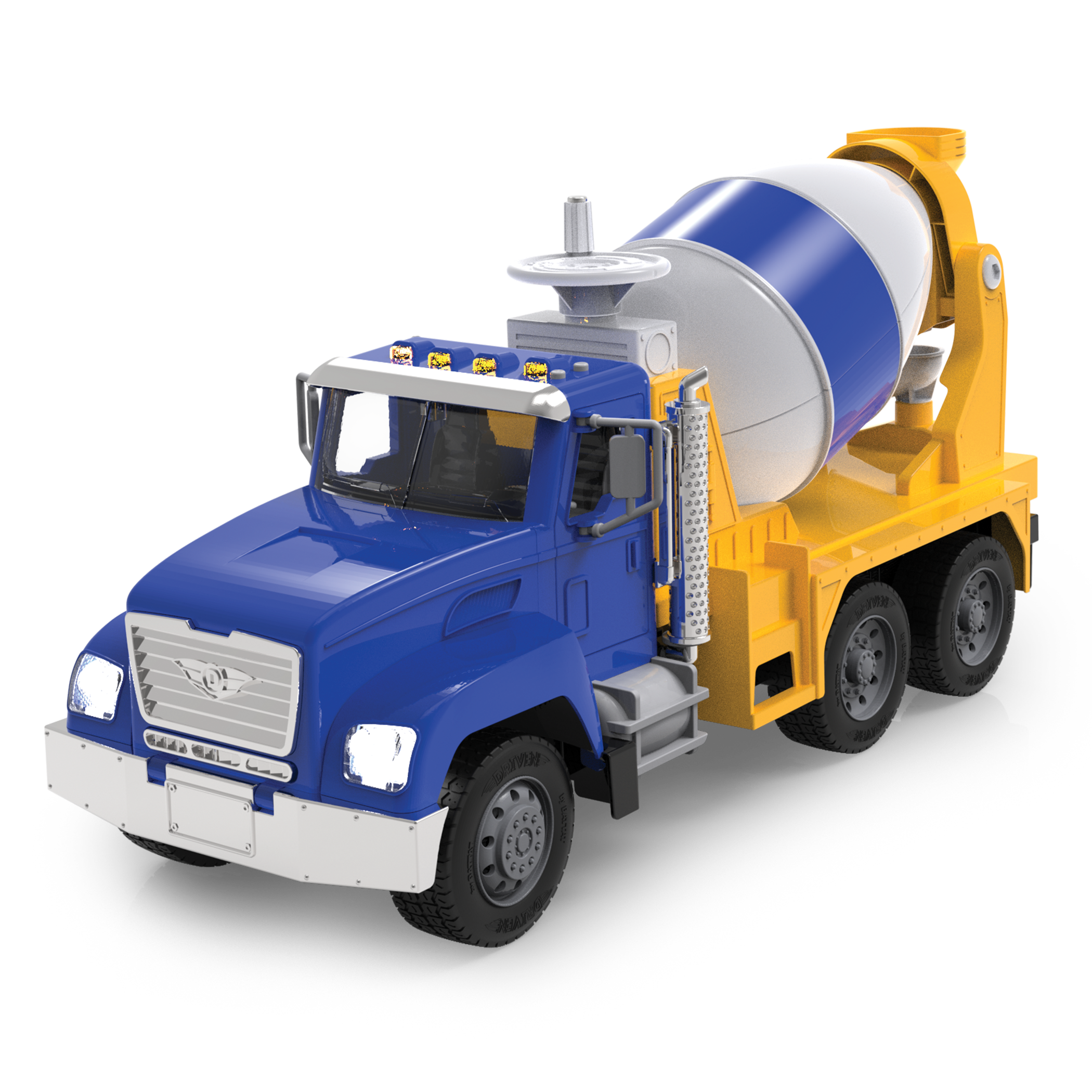 Large blue cement mixer truck toy