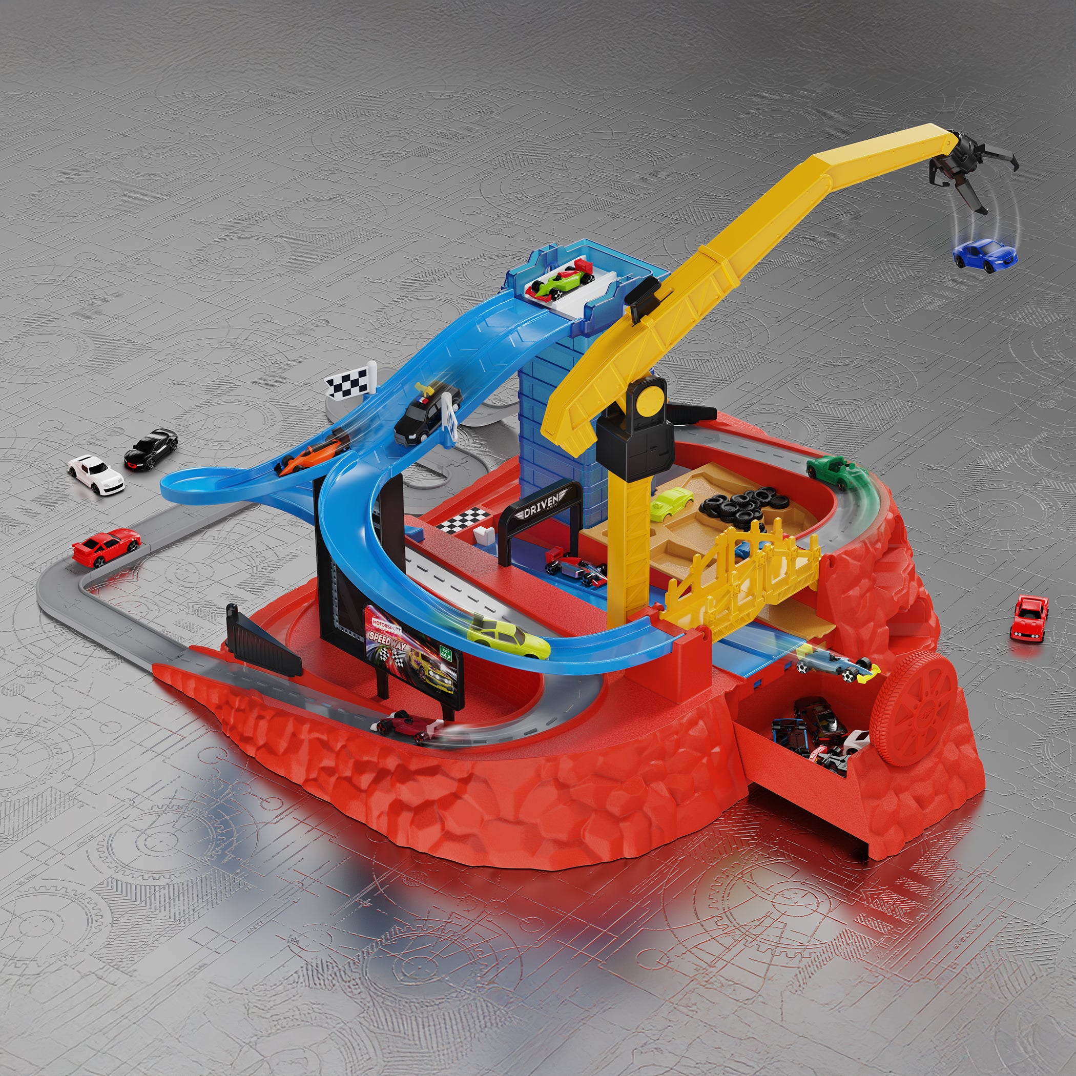 Pocket Junkyard Street Racer Playset by DRIVEN