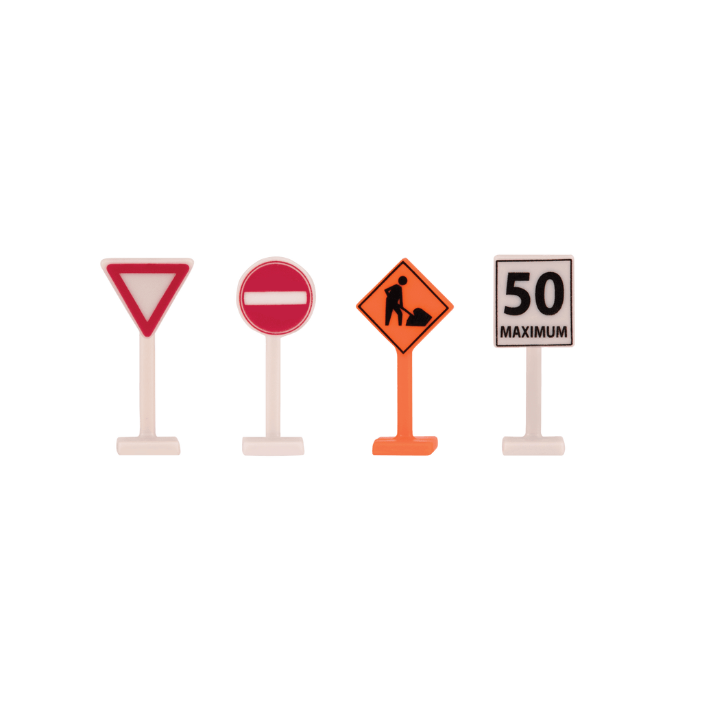 Mini Pocket Series City Playset Cars Tracks Road Signs