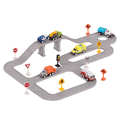 Mini Pocket Series City Playset Cars Tracks Road Signs