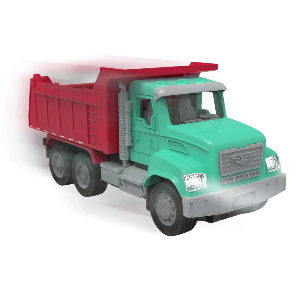 green and red toy dump truck with remote control