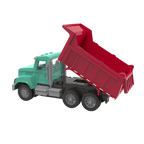 green and red toy dump truck with remote control