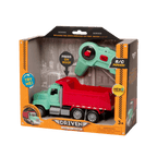 green and red toy dump truck with remote control
