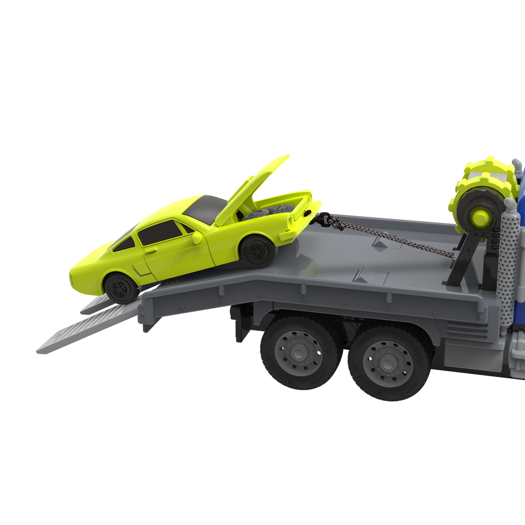 blue tow truck toy for kids with remote control