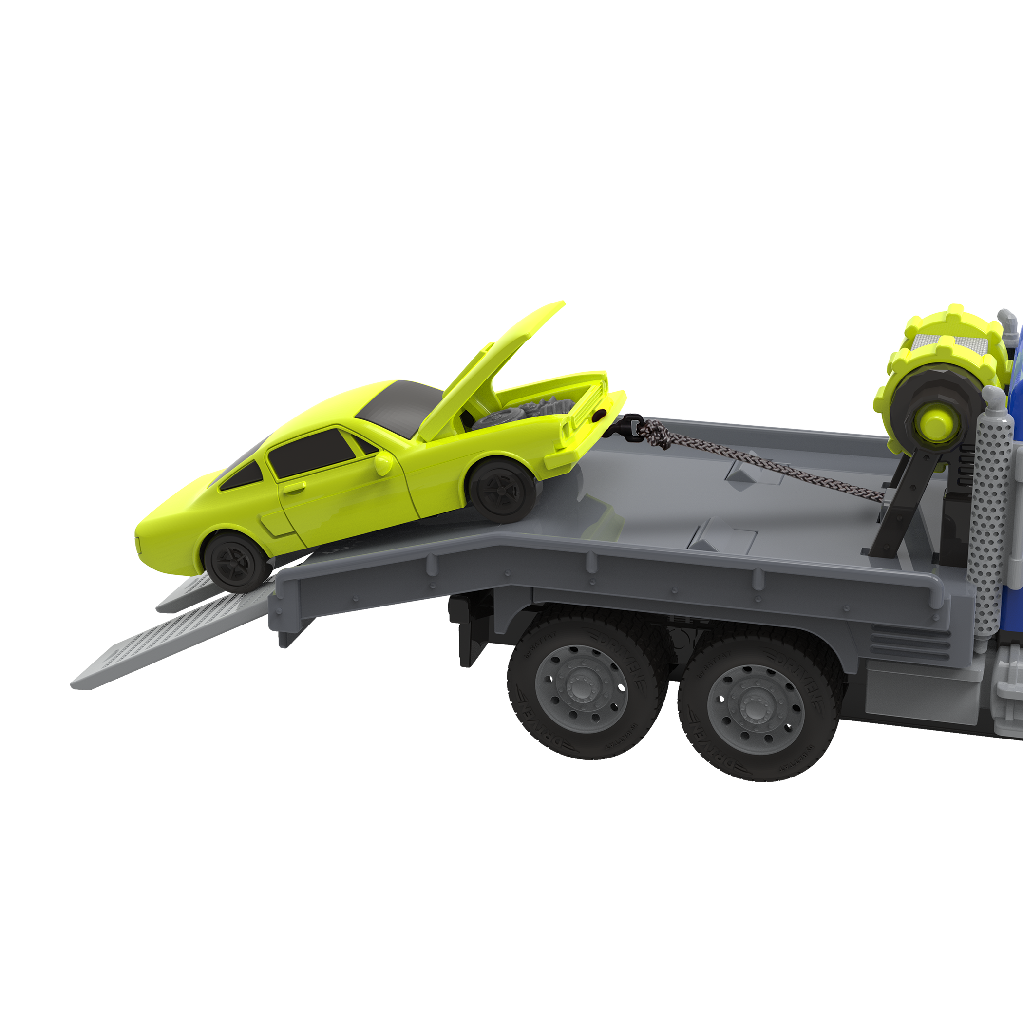 blue tow truck toy for kids with remote control