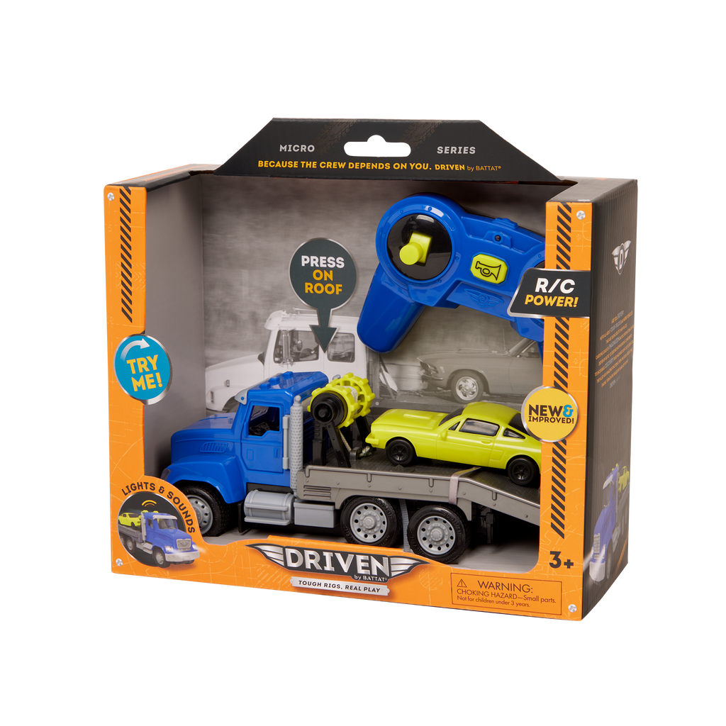 blue tow truck toy for kids with remote control