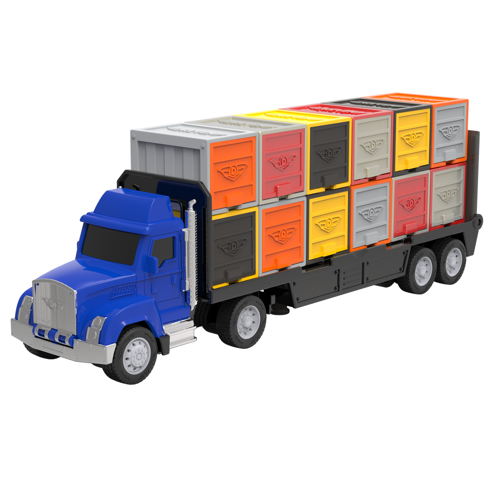 Pocket storage semi truck collection launcher car carrier