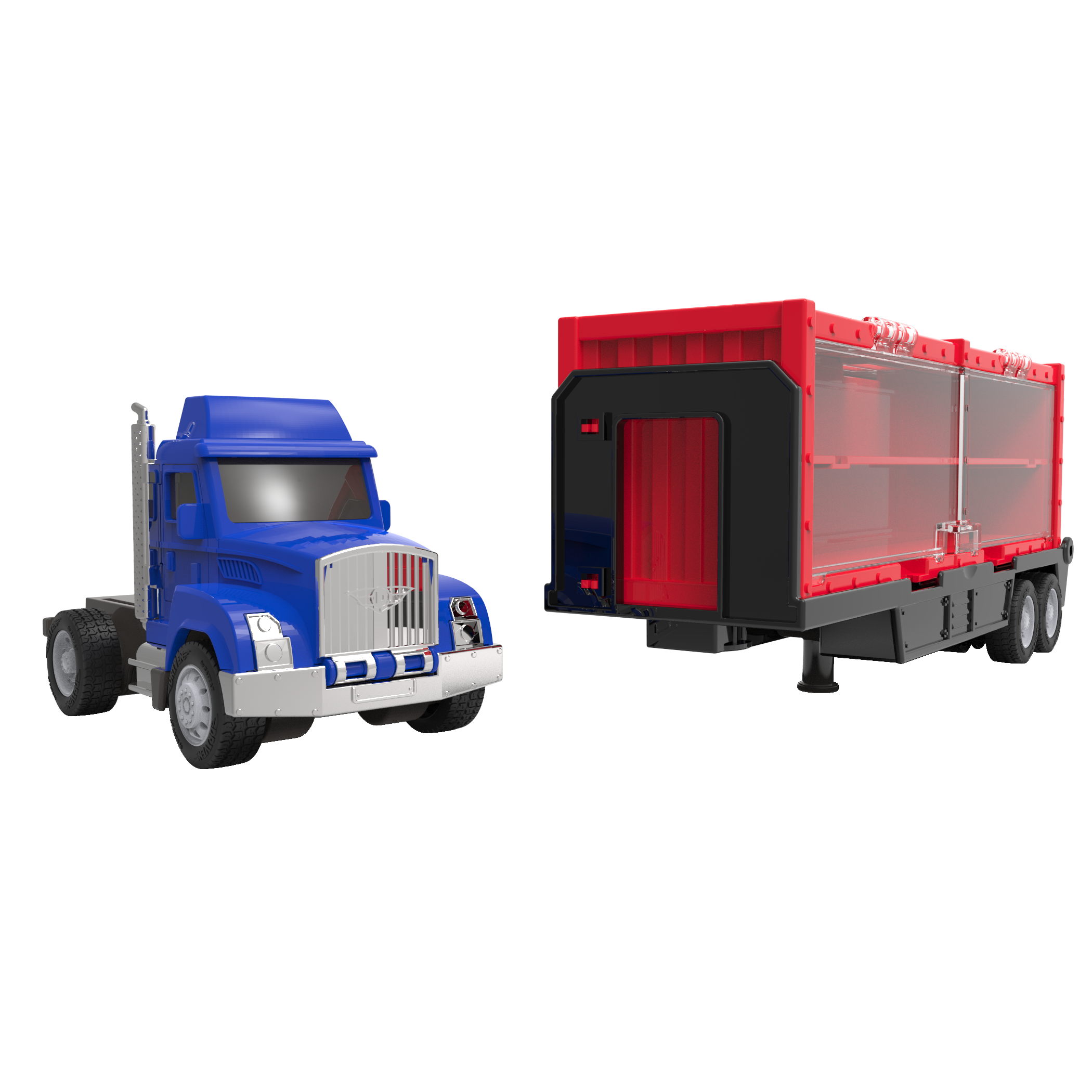 Pocket storage semi truck collection launcher car carrier