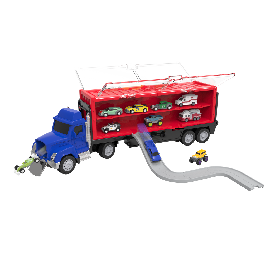 Pocket storage semi truck collection launcher car carrier