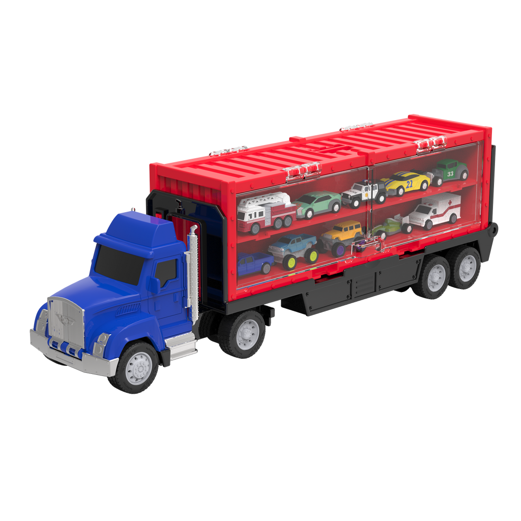 Pocket storage semi truck collection launcher car carrier