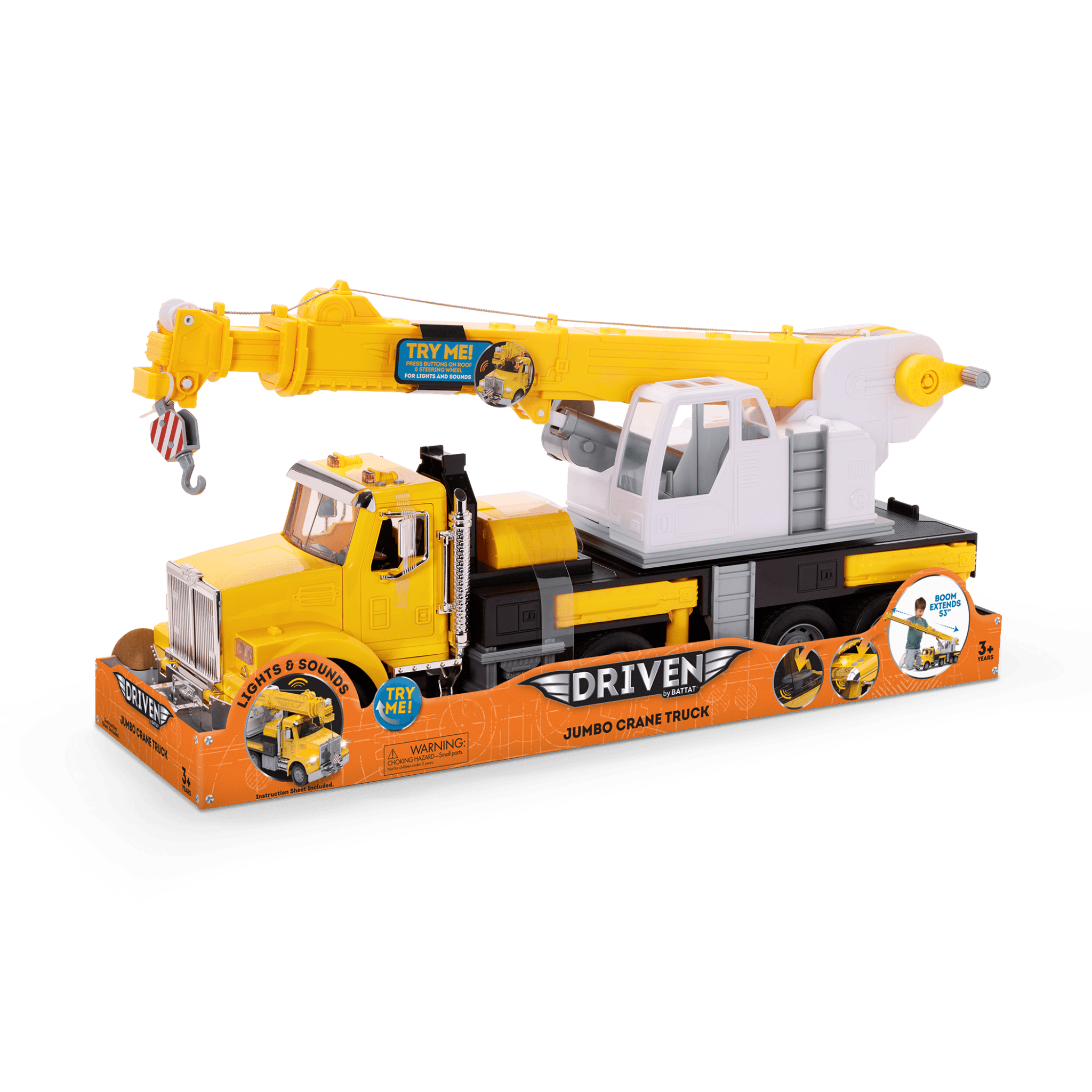 Crane Truck, 29 inches - DRIVEN by Battat