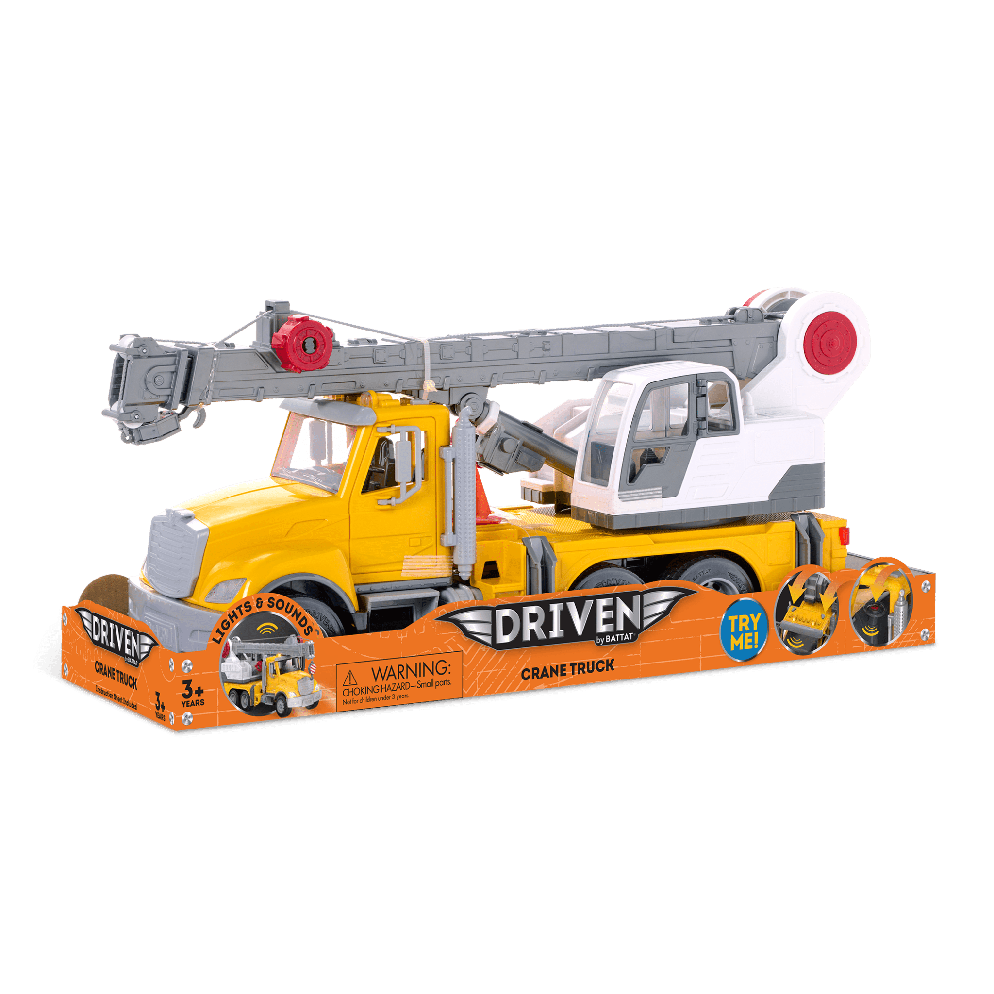 Crane Truck, 14 inches - DRIVEN by Battat
