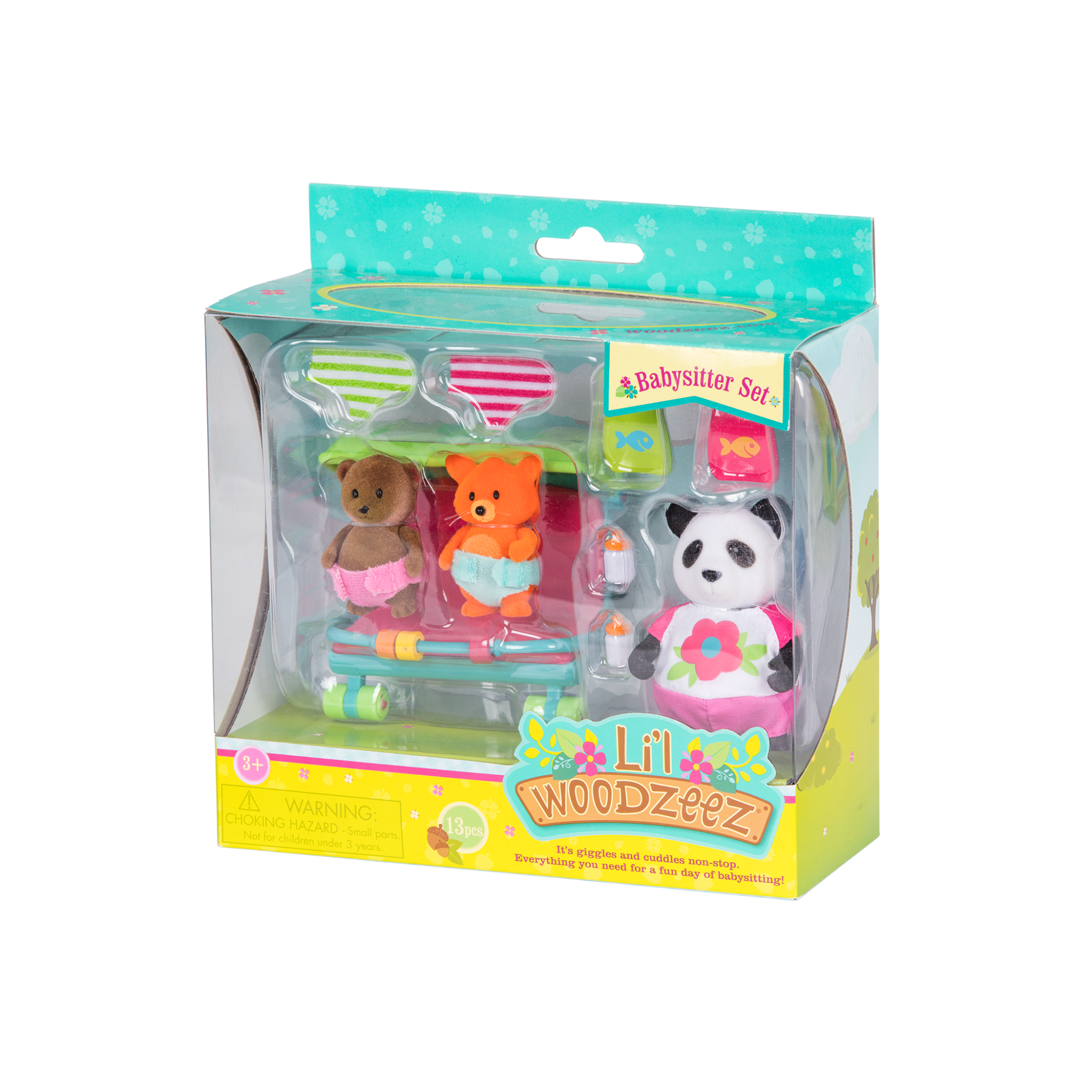 Babysitter Set | Playset with Baby Accessories | Li'l Woodzeez
