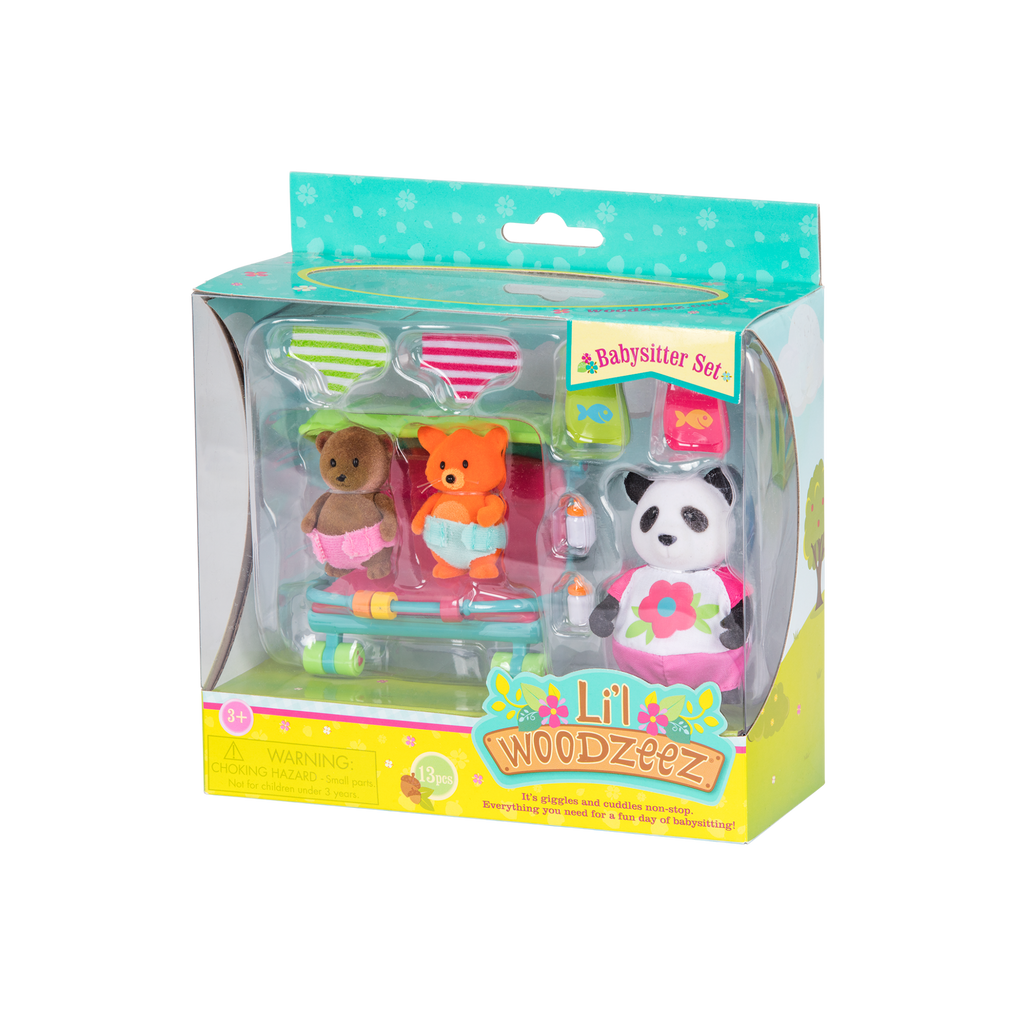 Babysitter Set | Playset with Baby Accessories | Li'l Woodzeez Babysitter Set | Playset with Baby Accessories | Li'l Woodzeez