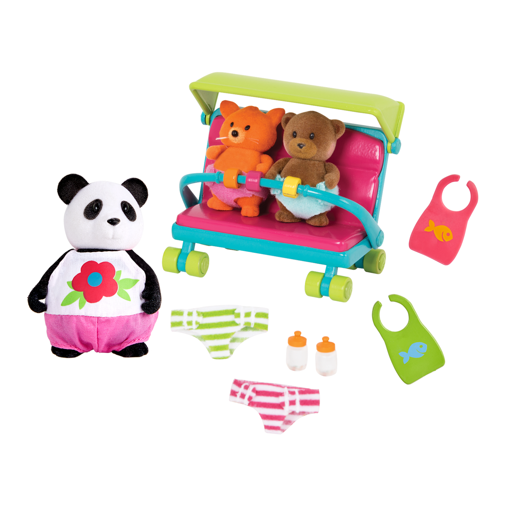 Babysitter Set | Playset with Baby Accessories | Li'l Woodzeez