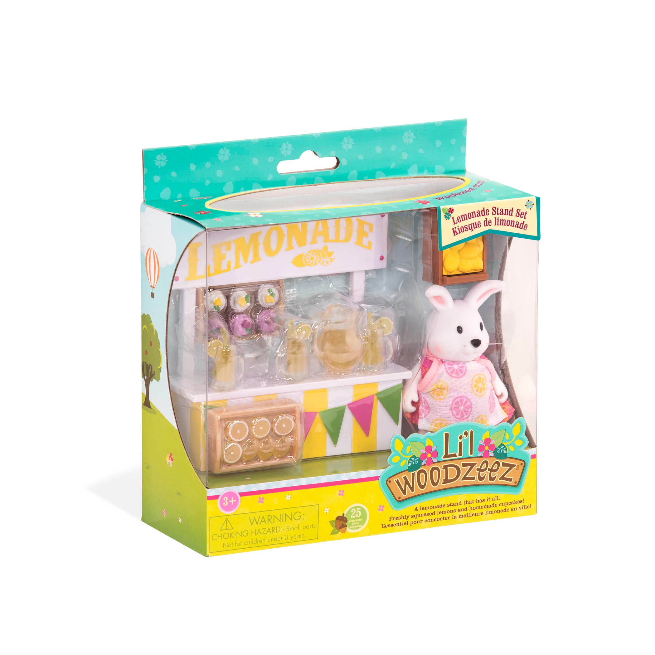 Lemonade stand playset with rabbit figurine