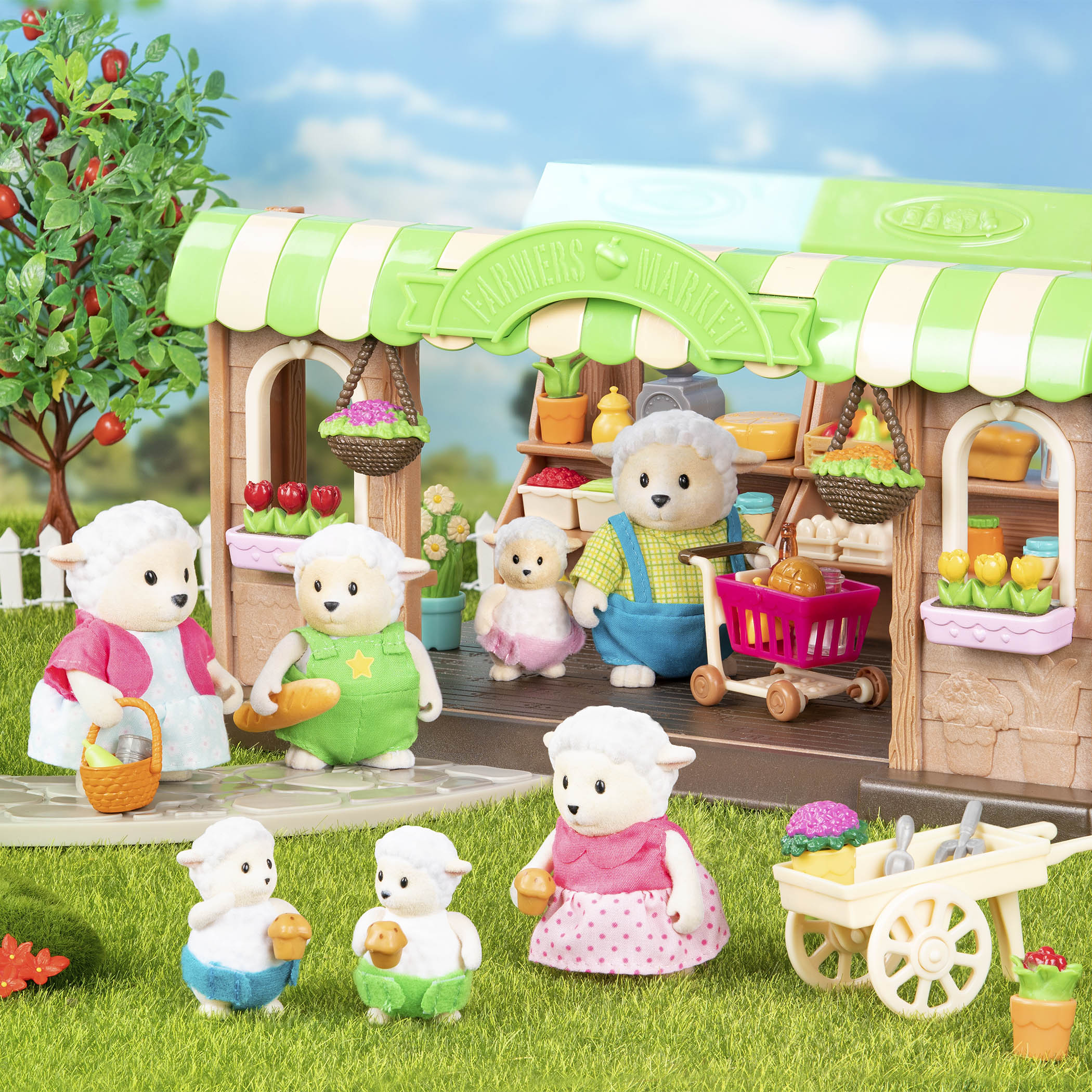 Hoppin' Farmers Market | Shop Playset with Toy Food | Li'l