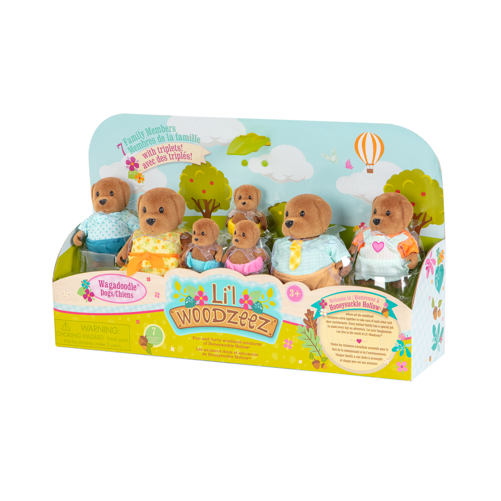 Miniature dog figurine set