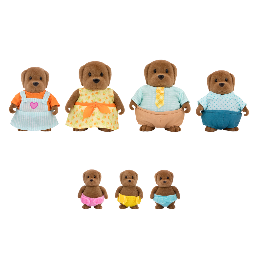 Miniature dog figurine set