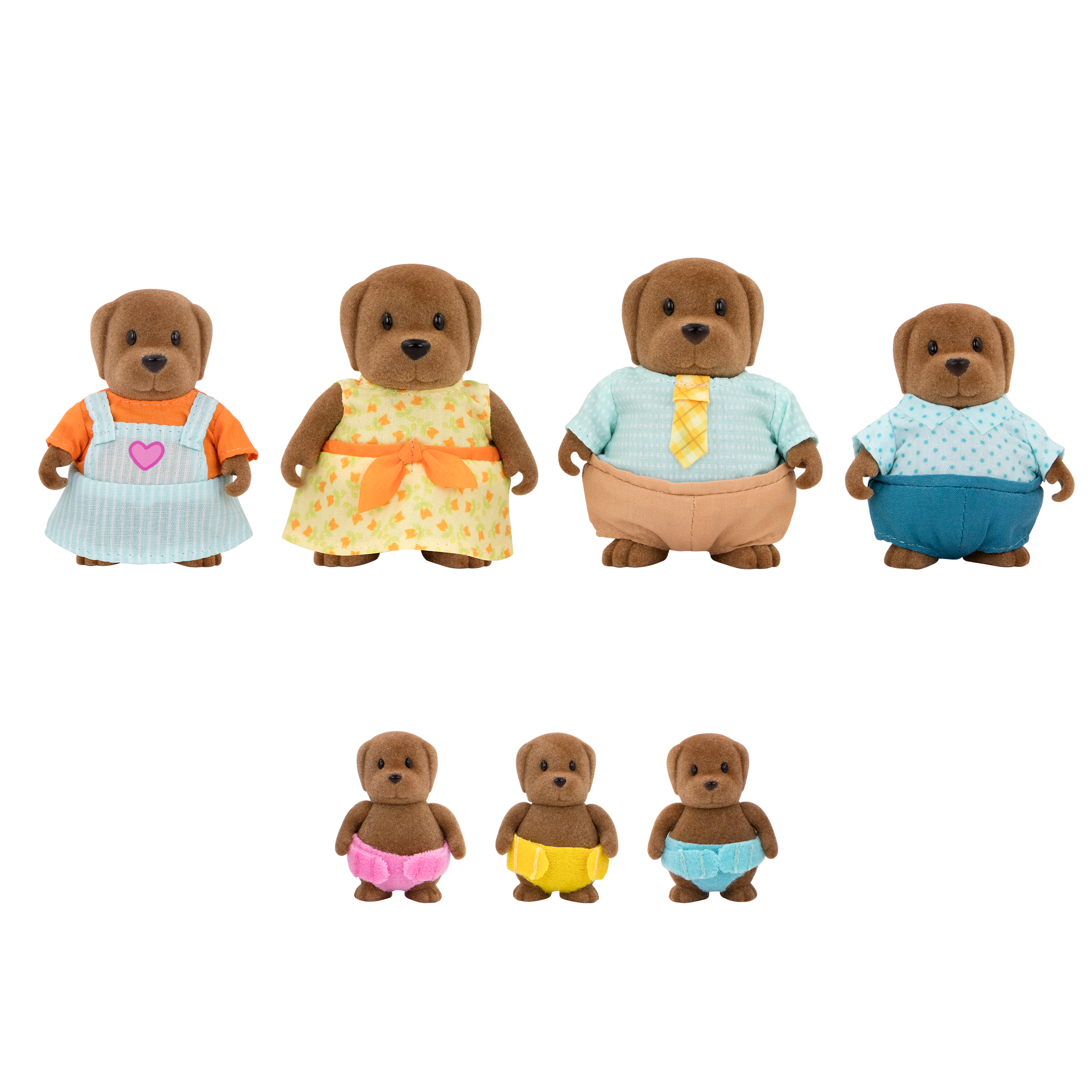 Miniature dog figurine set