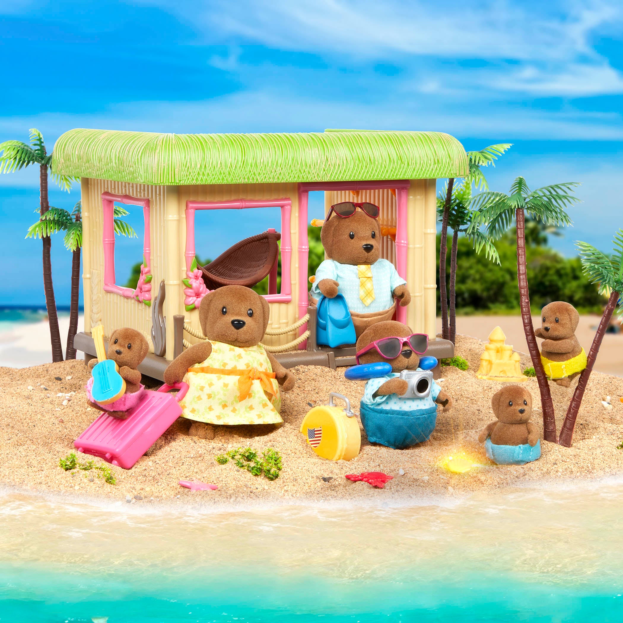 Miniature dog figurine set