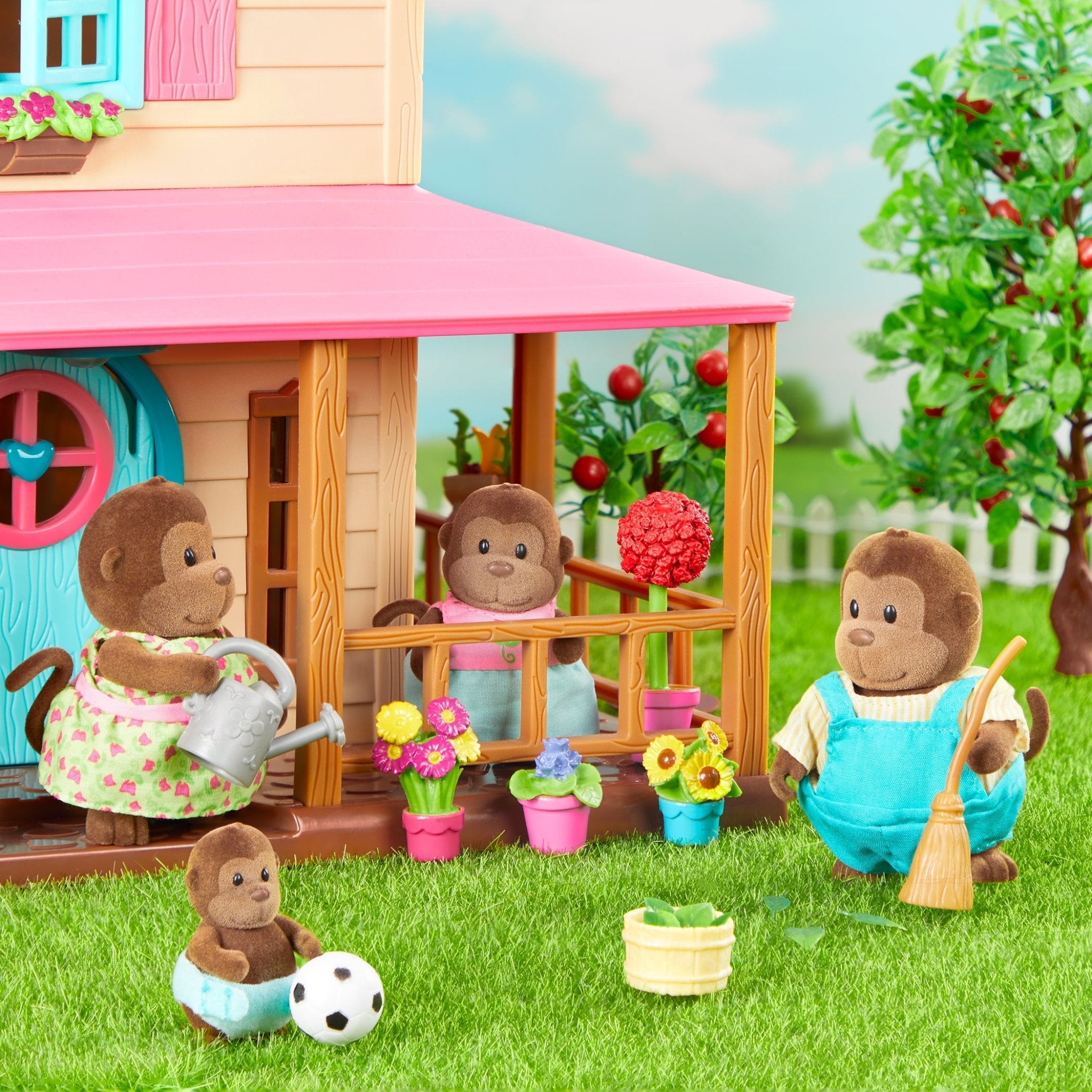 O'Funnigan Monkey Family | Small Animal Figurines | Li'l Woodzeez