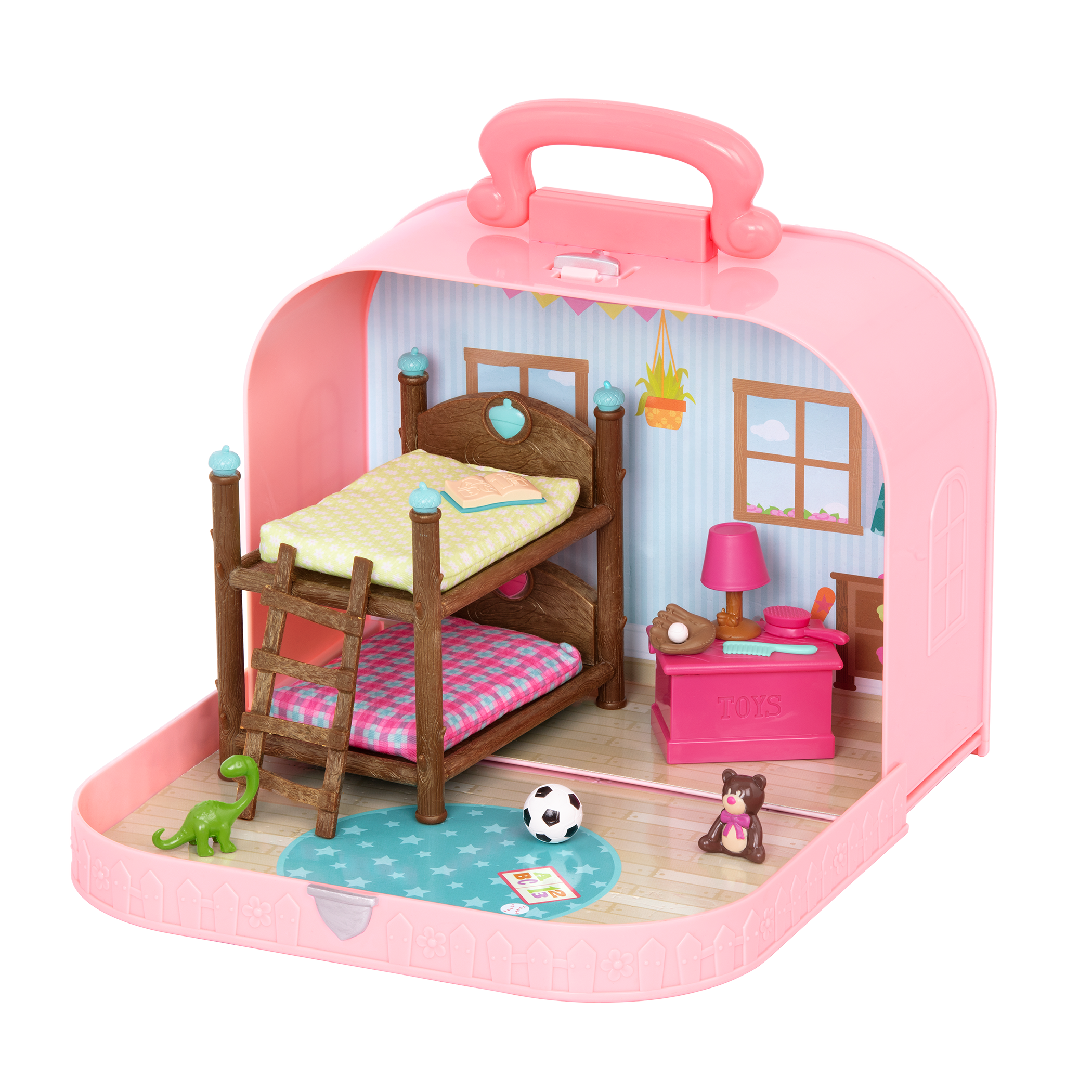 Bunkbed playset in carry case