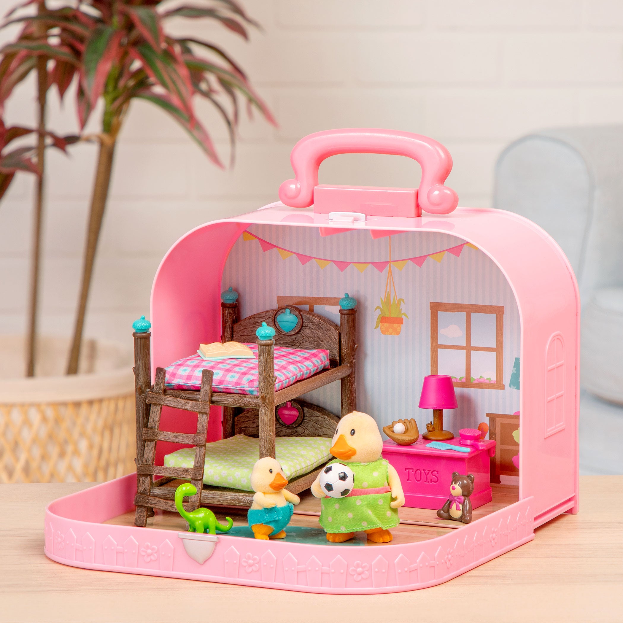 Bunkbed playset in carry case