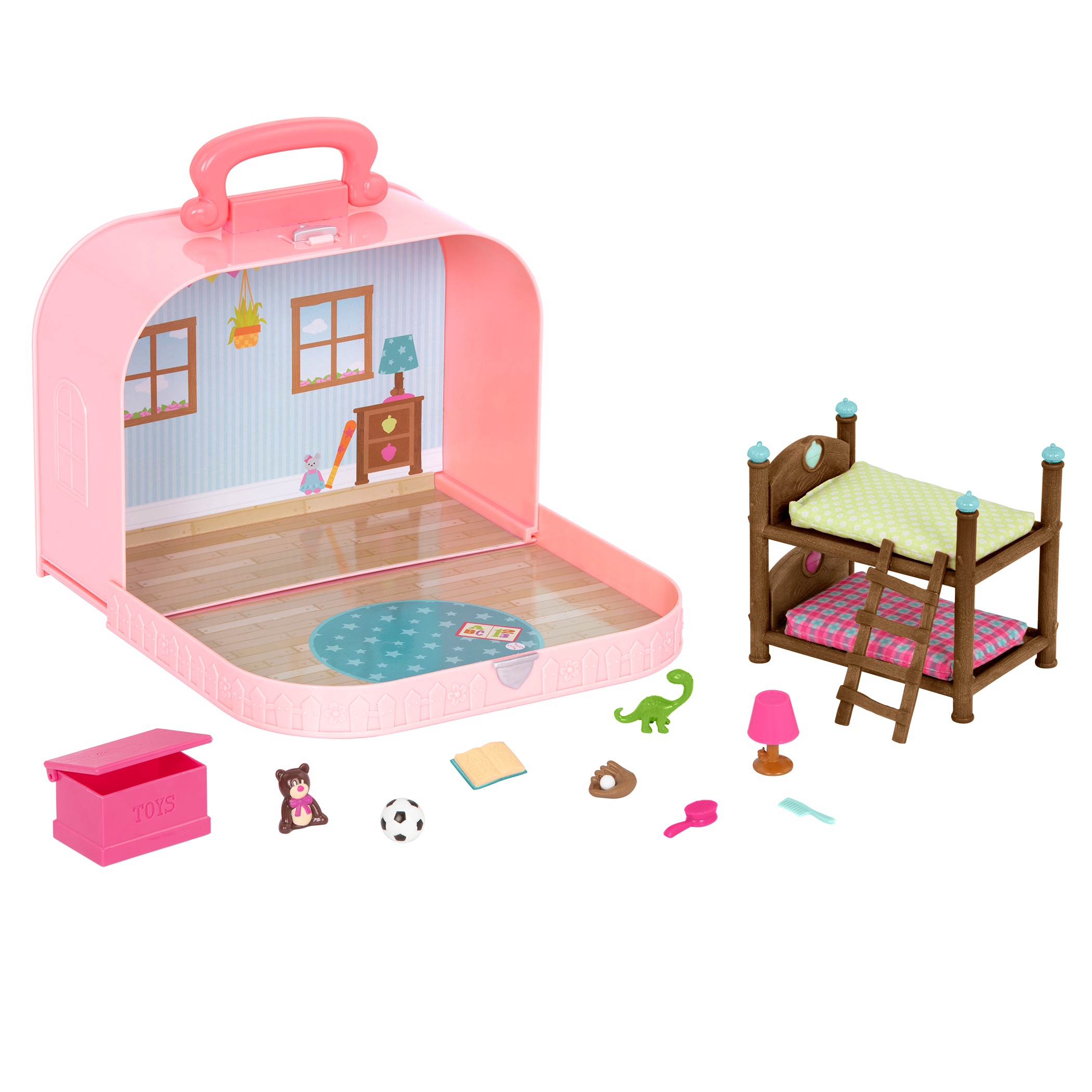 Bunkbed playset in carry case